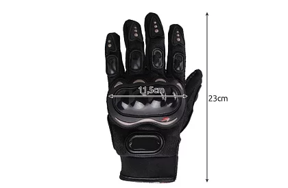 Czarne rękawice motocyklowe - XL