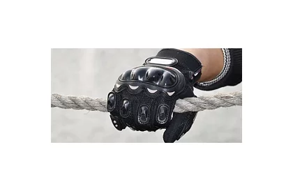 Czarne rękawice motocyklowe - XL