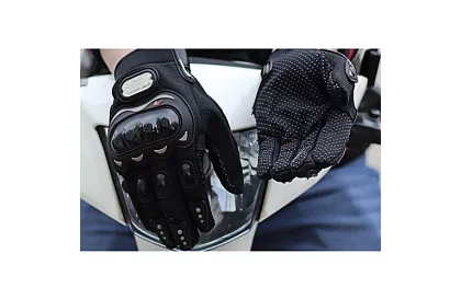 Czarne rękawice motocyklowe - XL