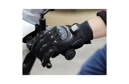 Czarne rękawice motocyklowe - XL