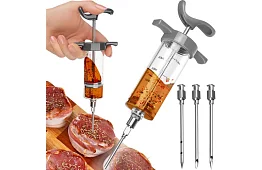 Injektor do mięsa + 3 igły