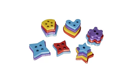 Drewniany sorter w kształcie + gra w ryby