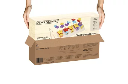 Drewniany sorter w kształcie + gra w ryby