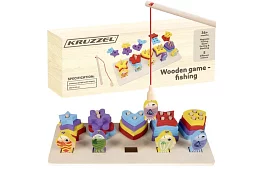 Drewniany sorter w kształcie + gra w ryby