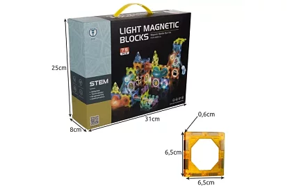 Zestaw edukacyjny magnetycznych klocków 3D - 77 sztuk