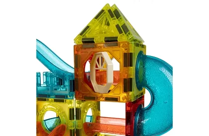 Zestaw edukacyjny magnetycznych klocków 3D - 77 sztuk