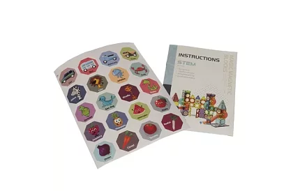 Zestaw edukacyjny magnetycznych klocków 3D - 77 sztuk