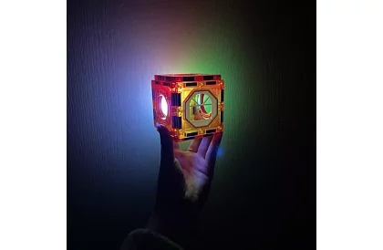 Zestaw edukacyjny magnetycznych klocków 3D - 77 sztuk