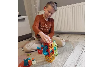 Zestaw edukacyjny magnetycznych klocków 3D - 77 sztuk