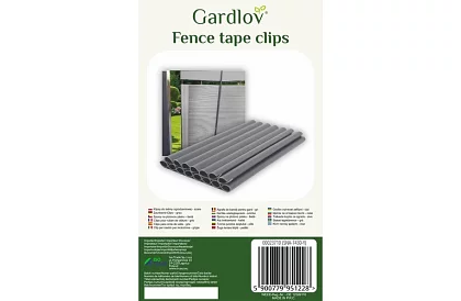 Klipy na taśmy ogrodzeniowe – 20 szt. – szary