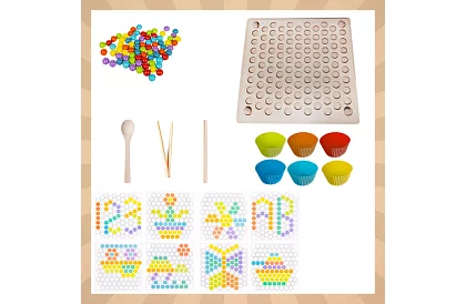 Drewniane puzzle kulkowe