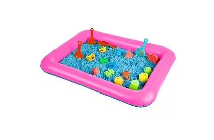 Tekutý kinetyczny piasek 2000 g - foremki i dmuchany piaskownica