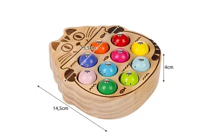 Drewniana magnetyczna gra w łapanie rybek