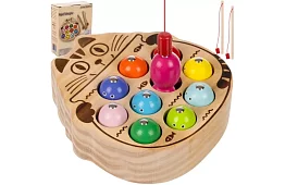 Drewniana magnetyczna gra w łapanie rybek