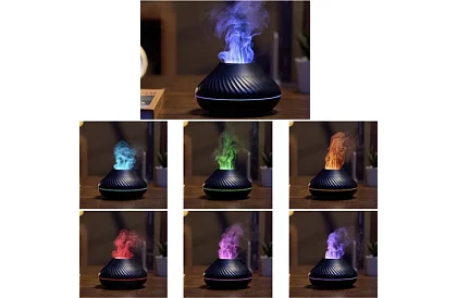 Aromatyczny dyfuzor z efektem płonącego płomienia + 3 olejki aromatyczne