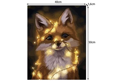 Malowanie według numerów - lis - 40x50 cm