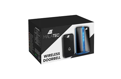 Bezprzewodowy dzwonek odporny na wodę – zasięg 15 metrów - czarny