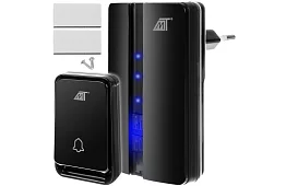 Bezprzewodowy dzwonek odporny na wodę – zasięg 15 metrów - czarny