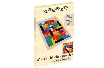 Drewniane puzzle Tetris
