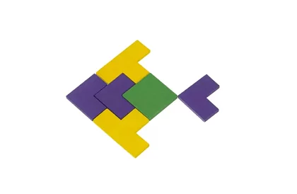 Drewniane puzzle Tetris