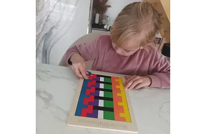 Drewniane puzzle Tetris