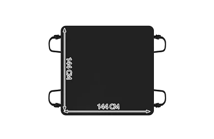 Podkładka dla psów na tylne siedzenia samochodu - 144x144 cm