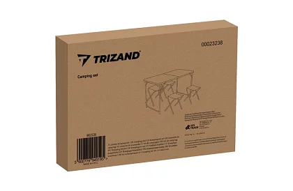 Zestaw kempingowy składany - stół + 4 krzesła