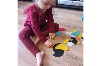 Drewniane geometryczne puzzle - zwierzątka