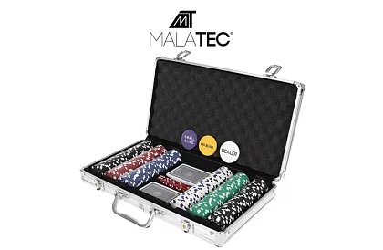 Kompletna zestaw pokerowy - 300 żetonów w walizce