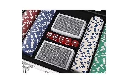 Kompletna zestaw pokerowy - 300 żetonów w walizce
