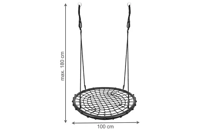 Zawieszony huśtawka okrągła – gniazdo 100 cm