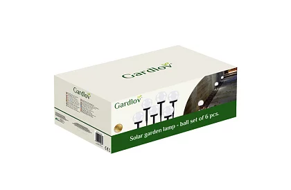 Lampy ogrodowe solarne - kula 6 szt.