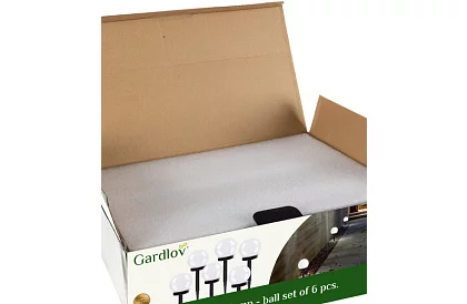 Lampy ogrodowe solarne - kula 6 szt.
