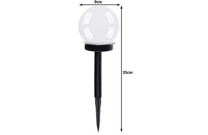Lampy ogrodowe solarne - kula 6 szt.