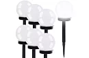Lampy ogrodowe solarne - kula 6 szt.
