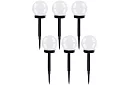 Lampy ogrodowe solarne - kula 6 szt.