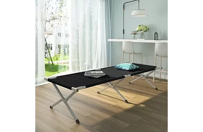 Łóżko kempingowe składane – nośność 110 kg