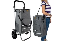 Wielofunkcyjna torba na zakupy na kółkach + pasek na ramię