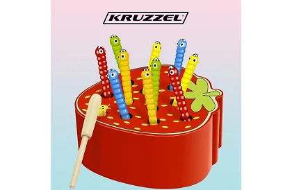 Drewniana gra magnetyczna – truskawka