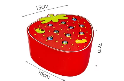 Drewniana gra magnetyczna – truskawka