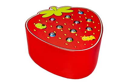 Drewniana gra magnetyczna – truskawka