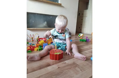 Drewniana gra magnetyczna – truskawka