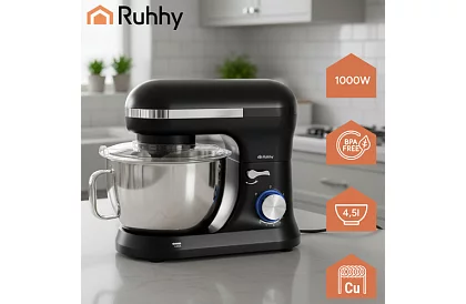 Robot kuchenny 1000 W z końcówkami i misą 4,5 l