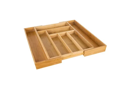 Organizator bambusowy do szuflad – sztućce