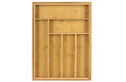 Organizator bambusowy do szuflad – sztućce