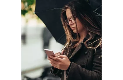 Duży automatyczny składany parasol