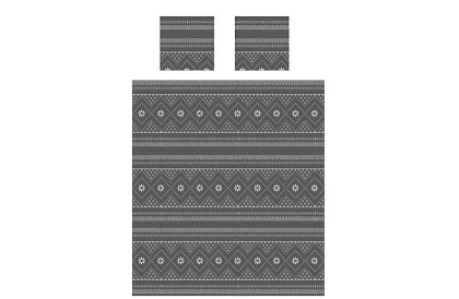 Miękka ciepła kołdra z poszewkami na poduszki - szara