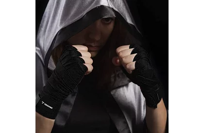 Profi bandaże bokserskie 2 × 4 m – czarne