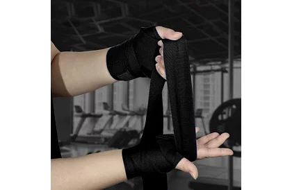 Profi bandaże bokserskie 2 × 4 m – czarne