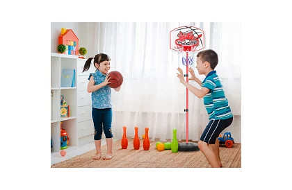 Kosz do koszykówki z tarczą i akcesoriami